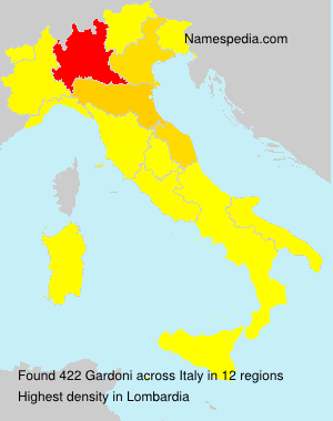 Surname Gardoni in Italy