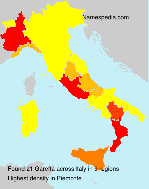 Surname Gareffa in Italy