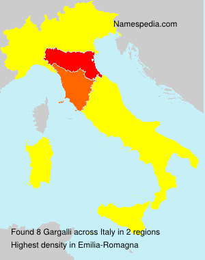 Surname Gargalli in Italy