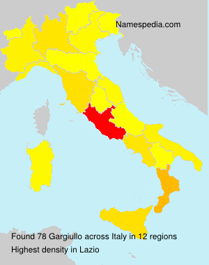 Surname Gargiullo in Italy