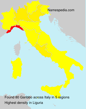 Surname Garibbo in Italy