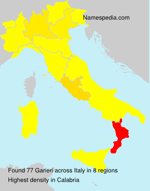 Surname Garieri in Italy