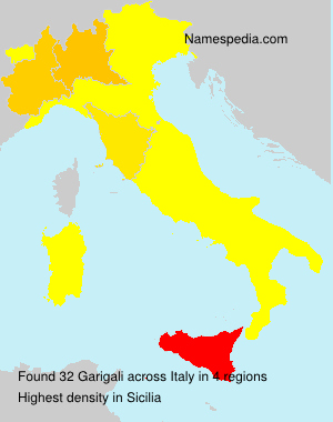 Surname Garigali in Italy