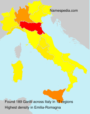 Surname Garilli in Italy