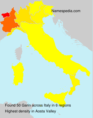 Surname Garin in Italy