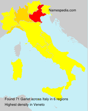 Surname Garlet in Italy