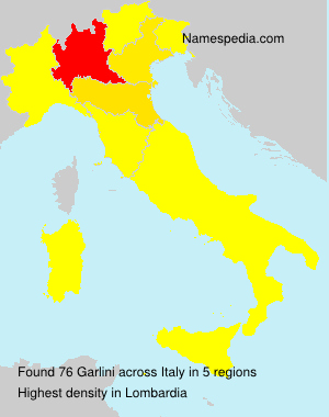 Surname Garlini in Italy