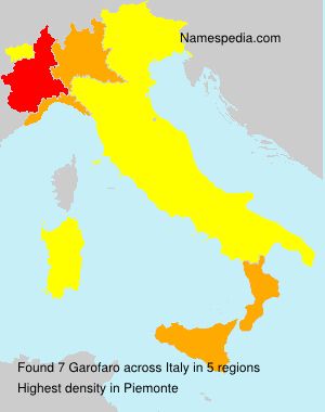 Surname Garofaro in Italy