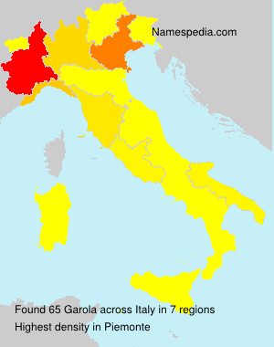 Surname Garola in Italy