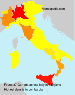 Surname Garretta in Italy