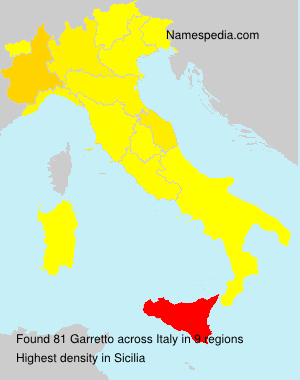 Surname Garretto in Italy