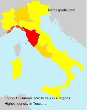 Surname Garvani in Italy