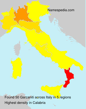 Surname Garzaniti in Italy