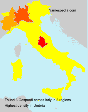 Surname Gaspardi in Italy