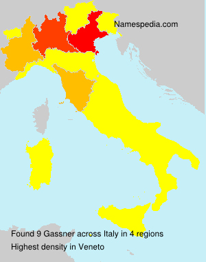 Surname Gassner in Italy