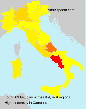 Surname Gaudieri in Italy