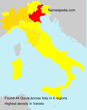 Surname Gaule in Italy