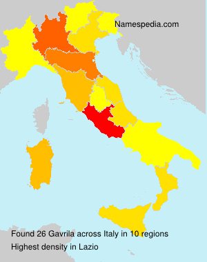Surname Gavrila in Italy