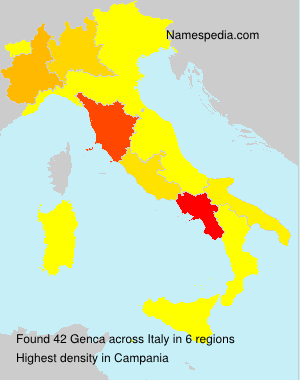Surname Genca in Italy