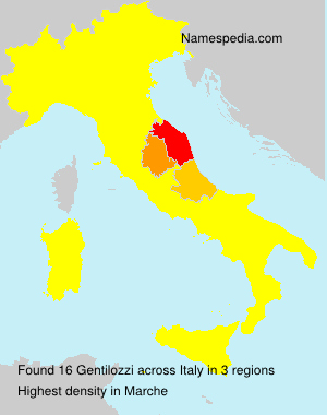 Surname Gentilozzi in Italy