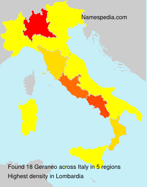 Surname Geraneo in Italy
