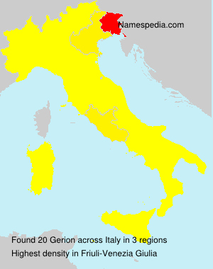 Surname Gerion in Italy