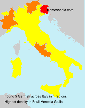 Surname Germek in Italy