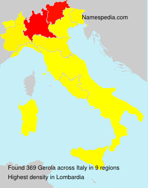 Surname Gerola in Italy