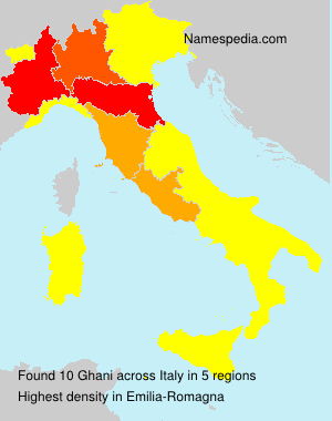 Surname Ghani in Italy