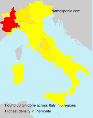 Surname Ghidone in Italy