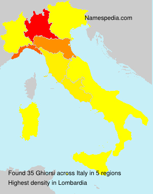 Surname Ghiorsi in Italy