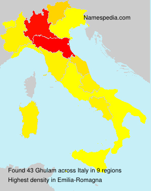 Surname Ghulam in Italy