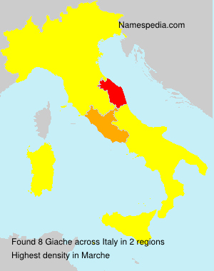 Surname Giache in Italy