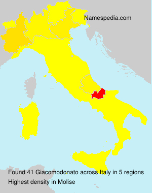 Surname Giacomodonato in Italy