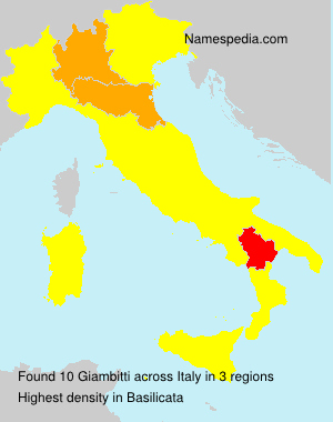 Surname Giambitti in Italy
