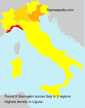 Surname Giannesini in Italy