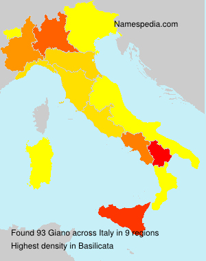 Surname Giano in Italy