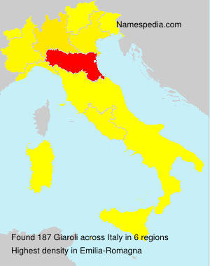 Surname Giaroli in Italy