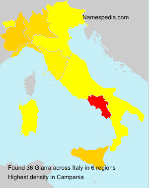 Surname Giarra in Italy