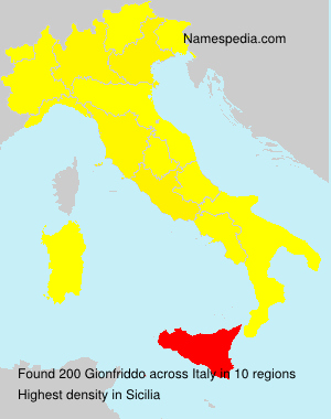 Surname Gionfriddo in Italy