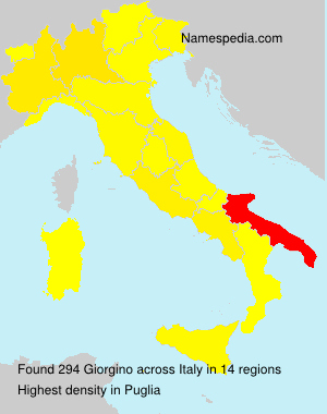 Surname Giorgino in Italy