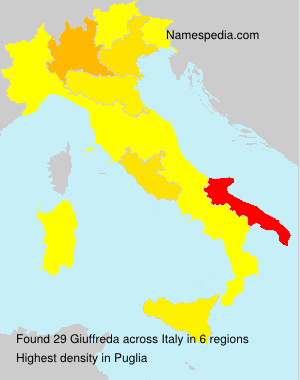 Surname Giuffreda in Italy