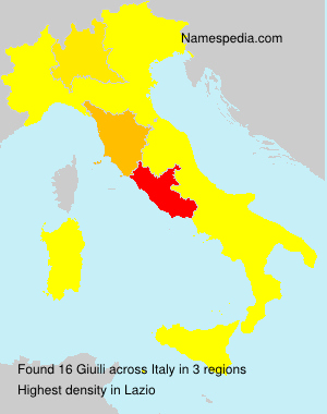 Surname Giuili in Italy