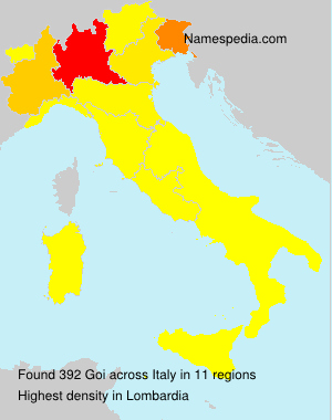 Surname Goi in Italy