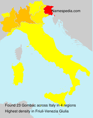 Surname Gombac in Italy
