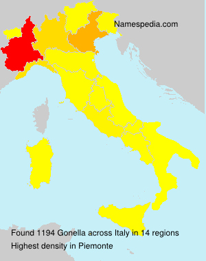 Surname Gonella in Italy