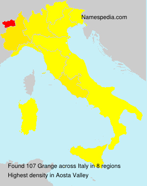 Surname Grange in Italy