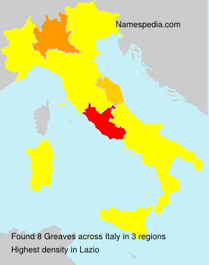 Surname Greaves in Italy