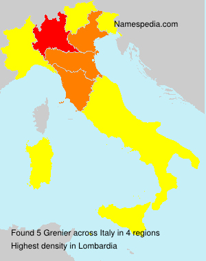 Surname Grenier in Italy