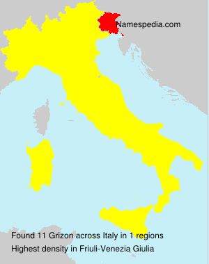 Surname Grizon in Italy